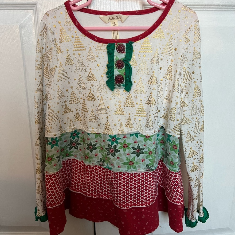 Matilda Jane girls Christmas top